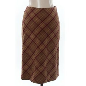J Crew Plaid Wool Skirt